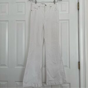 Abercrombie Flare White Jeans